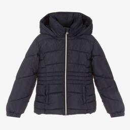 Mayoral-Girls Navy Blue Puffer Jacket | Childrensalon Outlet