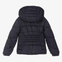 Mayoral-Girls Navy Blue Puffer Jacket | Childrensalon Outlet