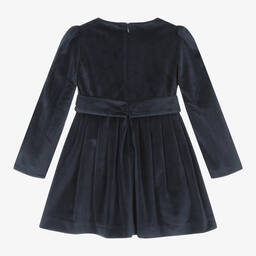 Mayoral-Синее бархатное платье для девочек | Childrensalon Outlet