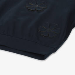 Mayoral-Girls Navy Floral Jersey Top | Childrensalon Outlet