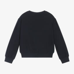 Mayoral-Girls Navy Floral Jersey Top | Childrensalon Outlet