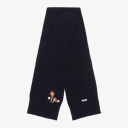 Mayoral-Girls Navy Floral Knit Accessory Set | Childrensalon Outlet