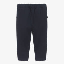 Mayoral-Girls Navy Scalloped Jersey Trousers | Childrensalon Outlet