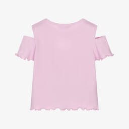 Mayoral-Футболка с открытыми плечами розовая для девочек | Childrensalon Outlet