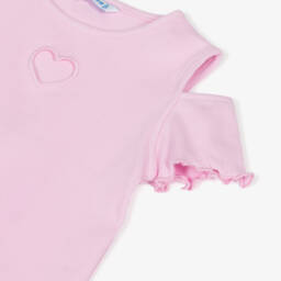 Mayoral-Футболка с открытыми плечами розовая для девочек | Childrensalon Outlet