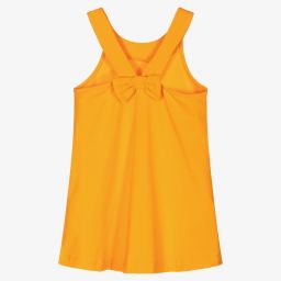 Mayoral-Оранжевое платье с цветами для девочек | Childrensalon Outlet