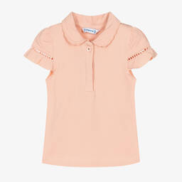 Mayoral-Розовая хлопковая рубашка поло | Childrensalon Outlet