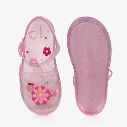 Mayoral-Girls Pale Pink Flower Jelly Shoes | Childrensalon Outlet