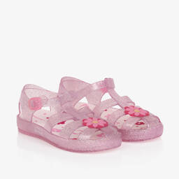 Mayoral-Girls Pale Pink Flower Jelly Shoes | Childrensalon Outlet