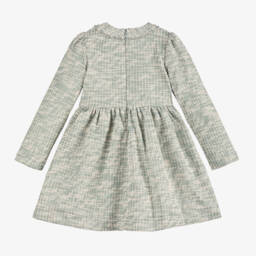 Mayoral-Girls Pale Tweed Jersey Gown | Childrensalon Outlet