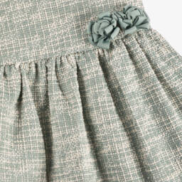 Mayoral-Girls Pale Tweed Jersey Gown | Childrensalon Outlet