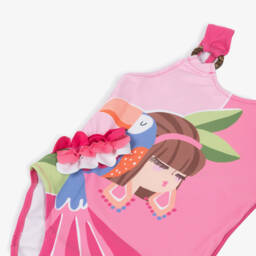 Mayoral-مايوه وردي للبنات بطبعة ببغاء | Childrensalon Outlet