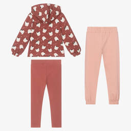 Mayoral-Розовый спортивный костюм из 3 предметов для девочек | Childrensalon Outlet