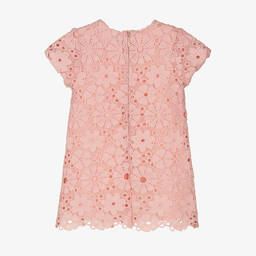 Mayoral-Girls Pink A-Line Lace Dress | Childrensalon Outlet