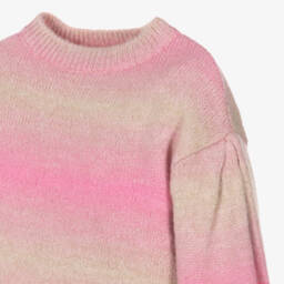 Mayoral-Girls Pink & Beige Ombré Sweater | Childrensalon Outlet