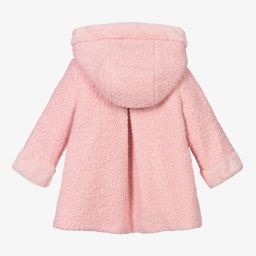 Mayoral-Girls Pink Boucle Coat | Childrensalon Outlet
