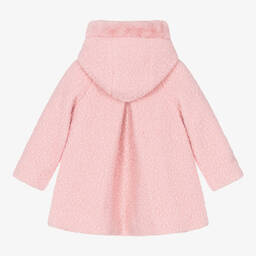 Mayoral-Розовое пальто из букле для девочек | Childrensalon Outlet