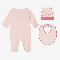 Mayoral Newborn-Girls Pink Bunny Babygrow Set | Childrensalon Outlet