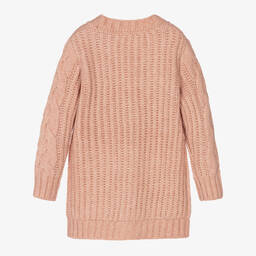 Mayoral-Розовый кардиган крупной вязки | Childrensalon Outlet