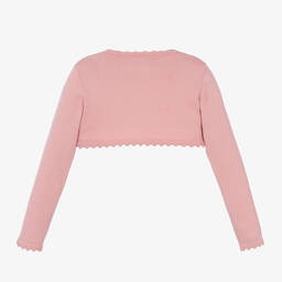 Mayoral-Girls Pink Cotton Bolero Cardigan | Childrensalon Outlet