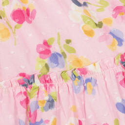 Mayoral-Розовое хлопковое платье с цветами | Childrensalon Outlet