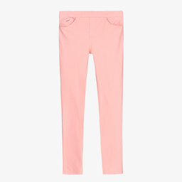 Mayoral-Girls Pink Cotton Jeggings | Childrensalon Outlet
