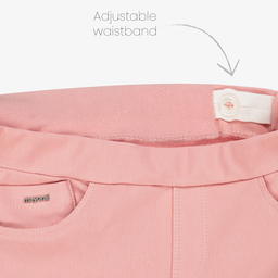 Mayoral-Girls Pink Cotton Jeggings | Childrensalon Outlet