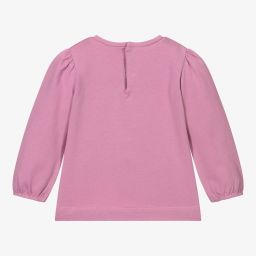 Mayoral-Girls Pink Cotton Jersey Top | Childrensalon Outlet