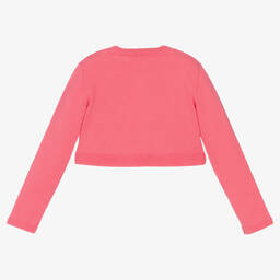 Mayoral-Girls Pink Cotton Knit Cardigan | Childrensalon Outlet