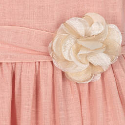 Mayoral-Girls Pink Cotton Lace Dress | Childrensalon Outlet