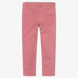 Mayoral-Розовые хлопковые брюки со стразами | Childrensalon Outlet