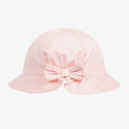 Mayoral-Girls Pink Cotton Sun Hat | Childrensalon Outlet