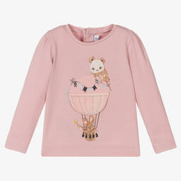 Mayoral-Girls Pink Cotton Top | Childrensalon Outlet