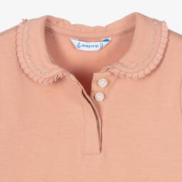 Mayoral-Girls Pink Cotton Top | Childrensalon Outlet