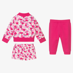 Mayoral-Girls Pink Cotton Tracksuit | Childrensalon Outlet