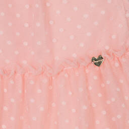 Mayoral-Girls Pink Cotton & Tulle Dress Set | Childrensalon Outlet