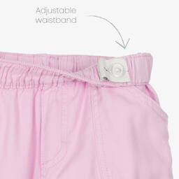 Mayoral-Girls Pink Cotton Twill Cargo Trousers | Childrensalon Outlet