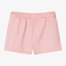 Mayoral-Girls Pink Cotton Twill Shorts | Childrensalon Outlet