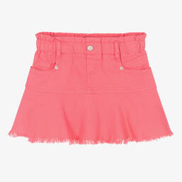 Mayoral Girls Pink Cotton Twill Skirt Childrensalon Outlet
