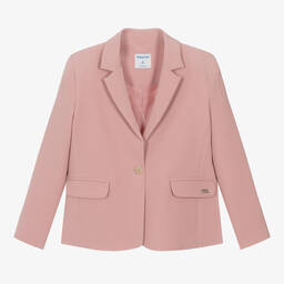 Mayoral-Girls Pink Crêpe Blazer | Childrensalon Outlet