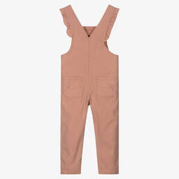 Mayoral-Girls Pink Denim Dungarees | Childrensalon Outlet