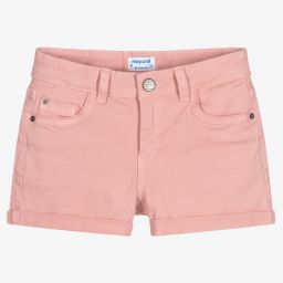 Mayoral-Розовые джинсовые шорты для девочек | Childrensalon Outlet