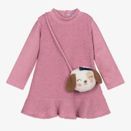 Mayoral-Girls Pink Dress & Bag Set | Childrensalon Outlet