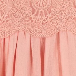 مايورال-فستان شيفون وكريب لون زهري | Childrensalon Outlet