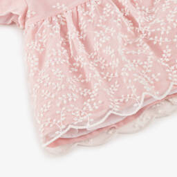 Mayoral Newborn-Girls Pink Embroidered Elegance Dress | Childrensalon Outlet