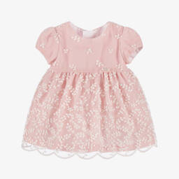 Mayoral Newborn-Girls Pink Embroidered Elegance Dress | Childrensalon Outlet
