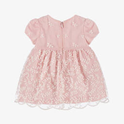 Mayoral Newborn-Girls Pink Embroidered Elegance Dress | Childrensalon Outlet
