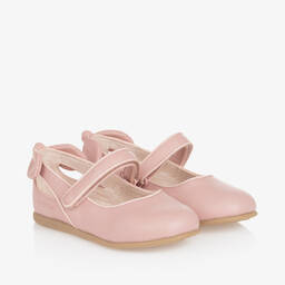 Mayoral-Girls Pink Faux Leather Bow Shoes | Childrensalon Outlet