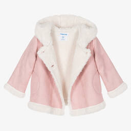 Mayoral-Розовое пальто из искусственной замши | Childrensalon Outlet