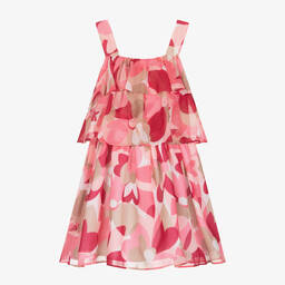 Mayoral-Girls Pink Floral Dress | Childrensalon Outlet